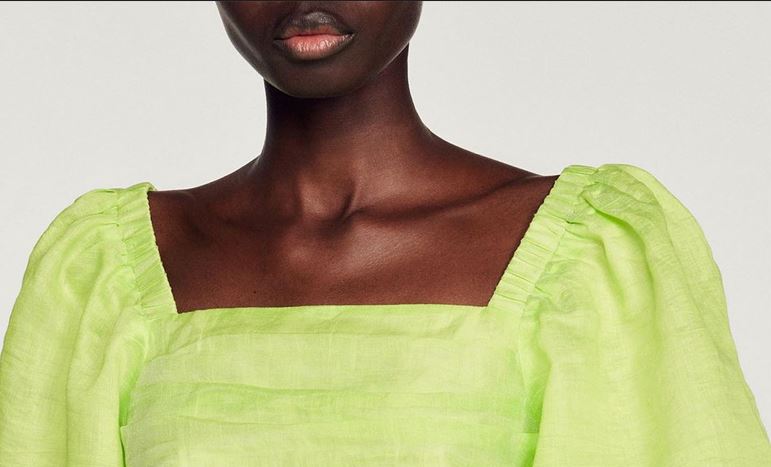 sandro yeşil elbise