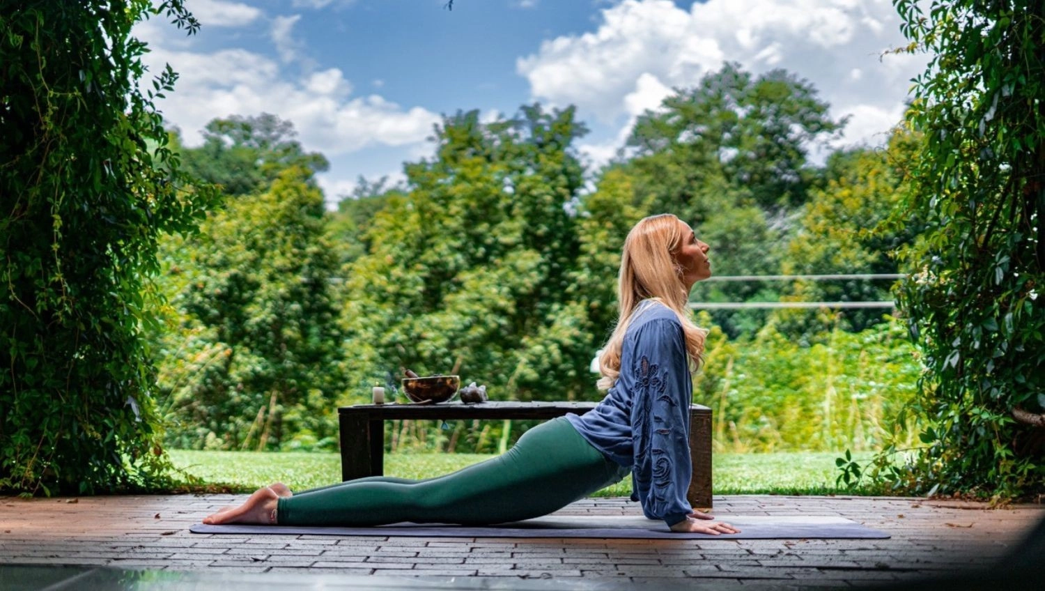 yoga on the pier